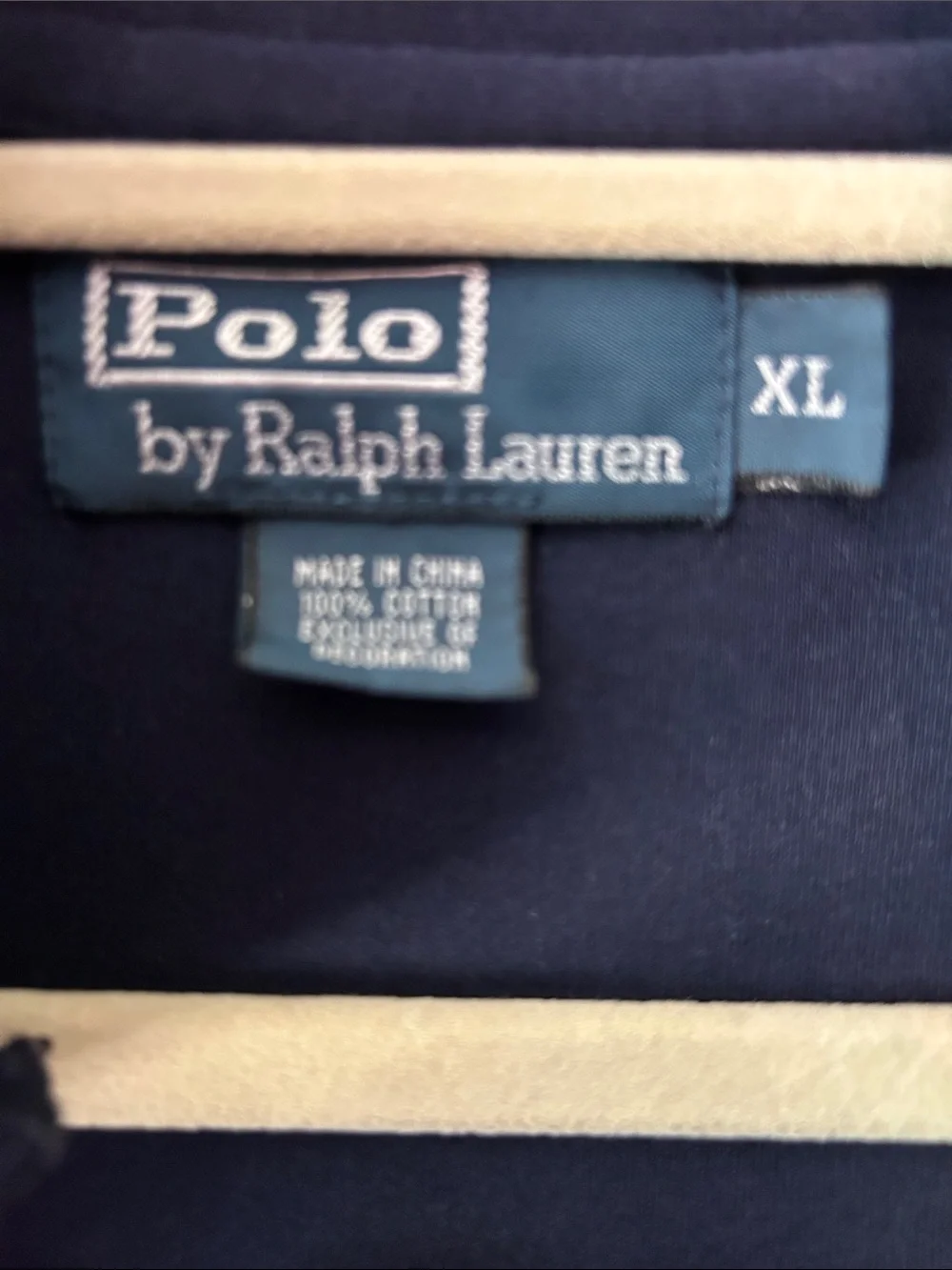 Ralph Lauren Navy Track Jacket with Red Shoulder Stripes XL